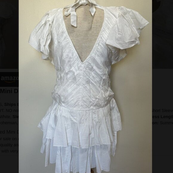 Brand New LOVE THE LABEL MINETTE RUFFLED MINI DRESS - Picture 11 of 11